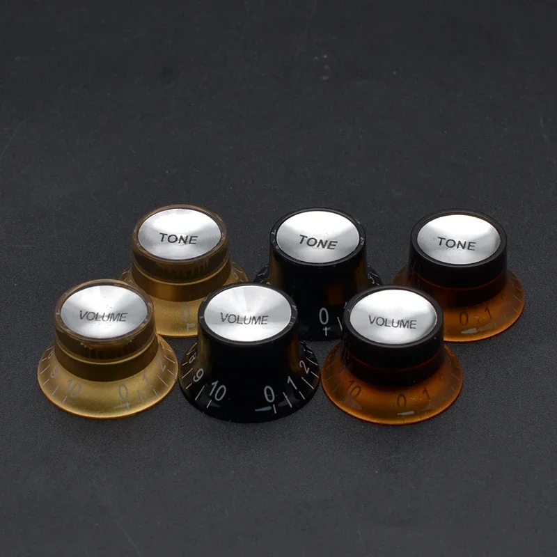 

12Pcs Guitar Pot Knob 2T2V Volume Tone Control Knobs for LP Electric Guitar Music Accessory Gold/Coffe/Black