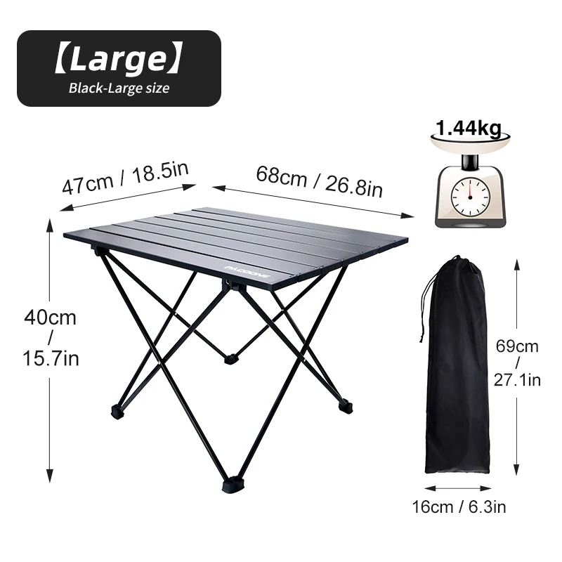 Imagem -05 - Pacoone-outdoor Camping Folding Desk Liga de Alumínio Portátil Bbq Picnic Desk Mesa de Praia Ultraleve com Bolsa de Transporte