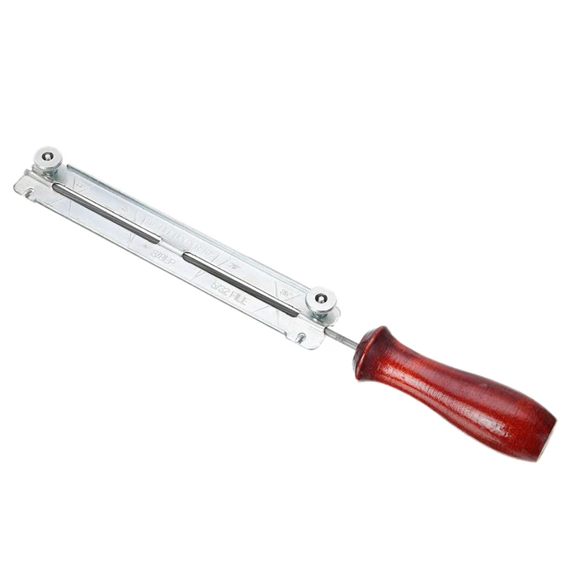 2Pcs 3/16 Inch 4.8Mm Round Flat Sharp Sharpening Sharpener Force File Files Holder Handle Kit Chainsaw Chain Tools image 5