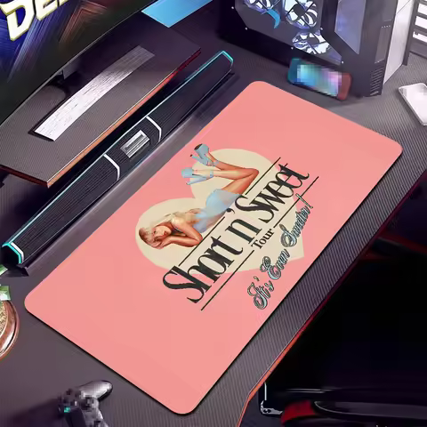 Singer Sabrina Carpenter Portrait Mousepad Large Anti-Slip Mouse Pad Stitched Edges Mat Durable Desk Laptop Gaming Keyboard Pad