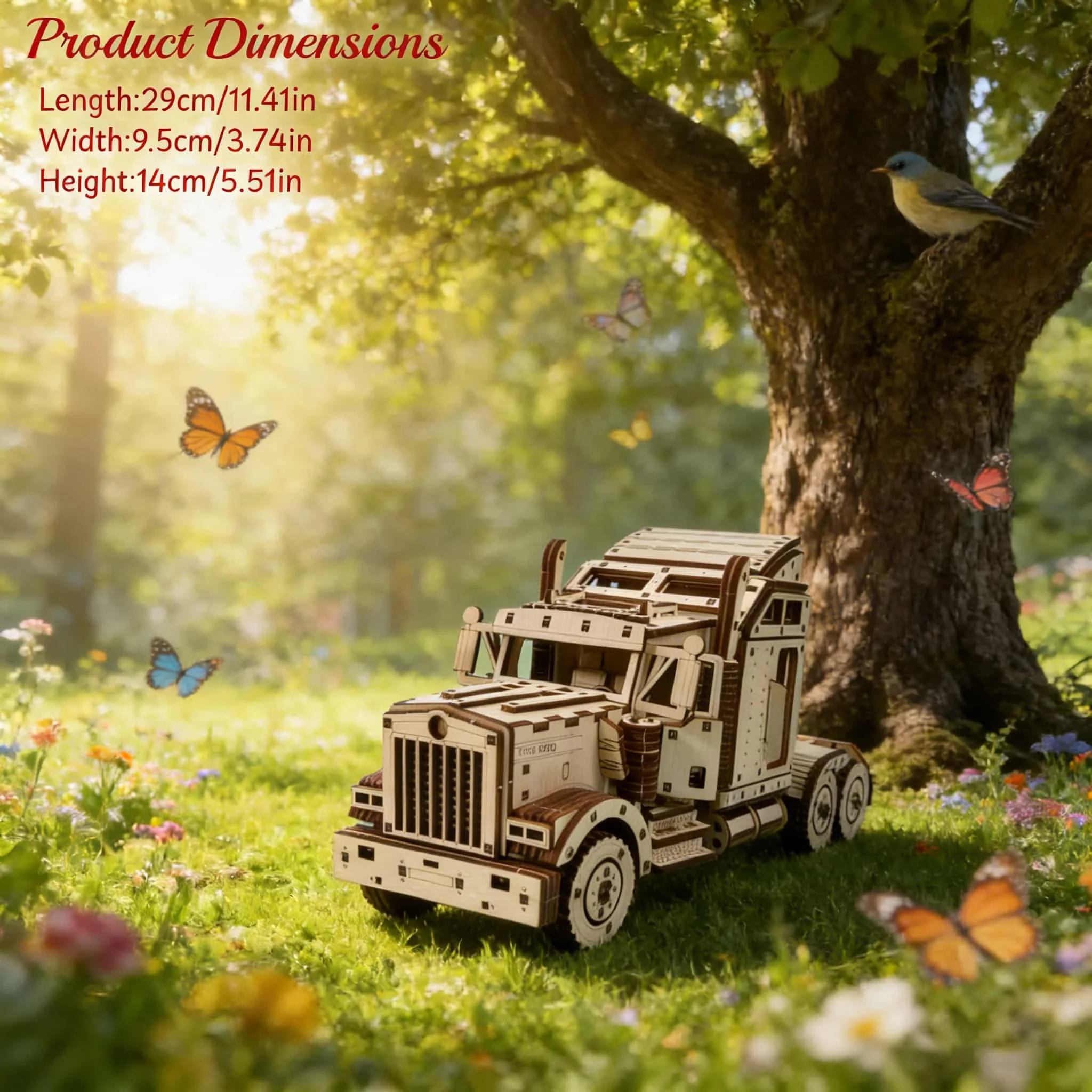 لغز خشبي ثلاثي الأبعاد لشاحنة أمريكية، نموذج مصغر، طقم نموذج للتركيب الذاتي، هدية يدوية الصنع، ديكور منزلي، لعبة تجميع