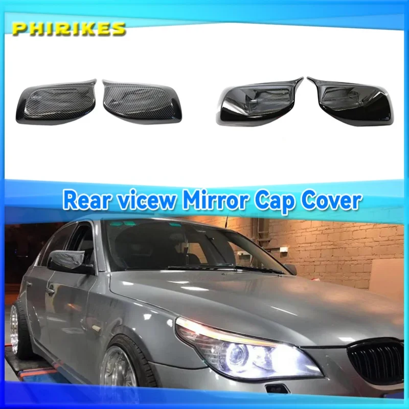 

Carbon Fiber Car Rear View Door Wing Mirror Side Mirror Cover Caps Shell Case for BMW E60 E61 E63 E64 5 Series Model 2004-2008