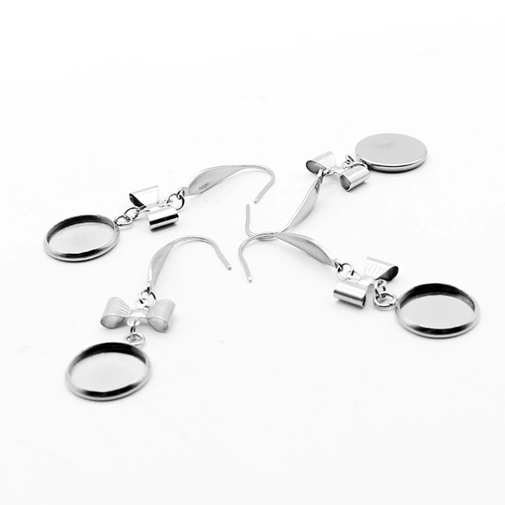 

20 PCS Earring Bottom Support Accessories Studs for Jewelry Making Tray with Base Hooks Pendant Bezels
