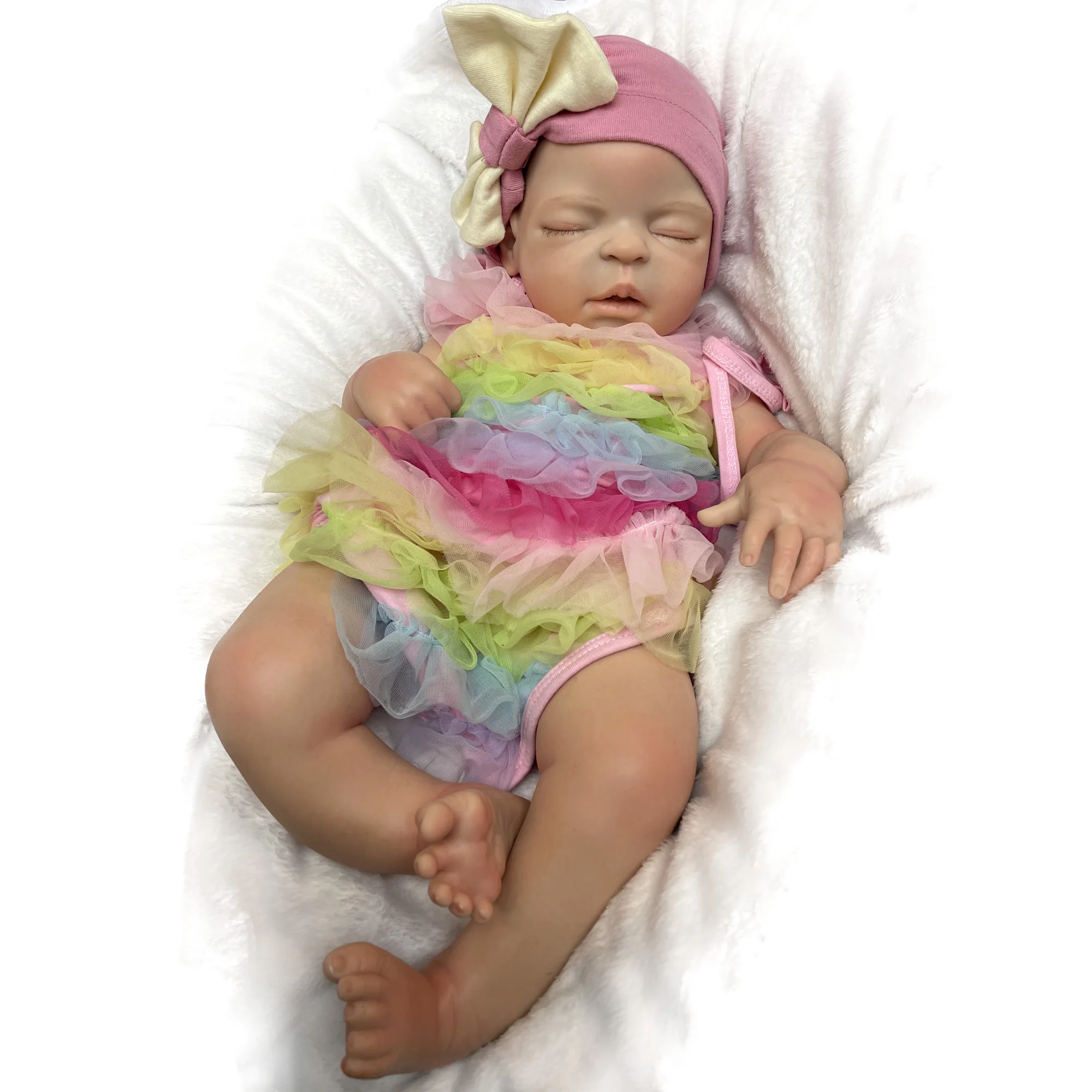 20 Inch reborn dolls big Silicone Bebe Painted Bebe Reborn bonecas meninas bebes reborn de silicone real