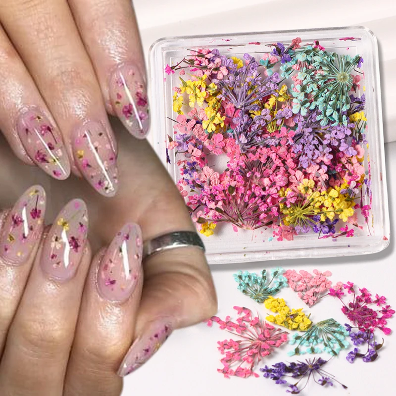 Nail Art DIY Dekorationen japanischen Stil Gel getrocknete Blume für Nägel Kunst Schmuck Charms Blume Schönheits salon Dekoration