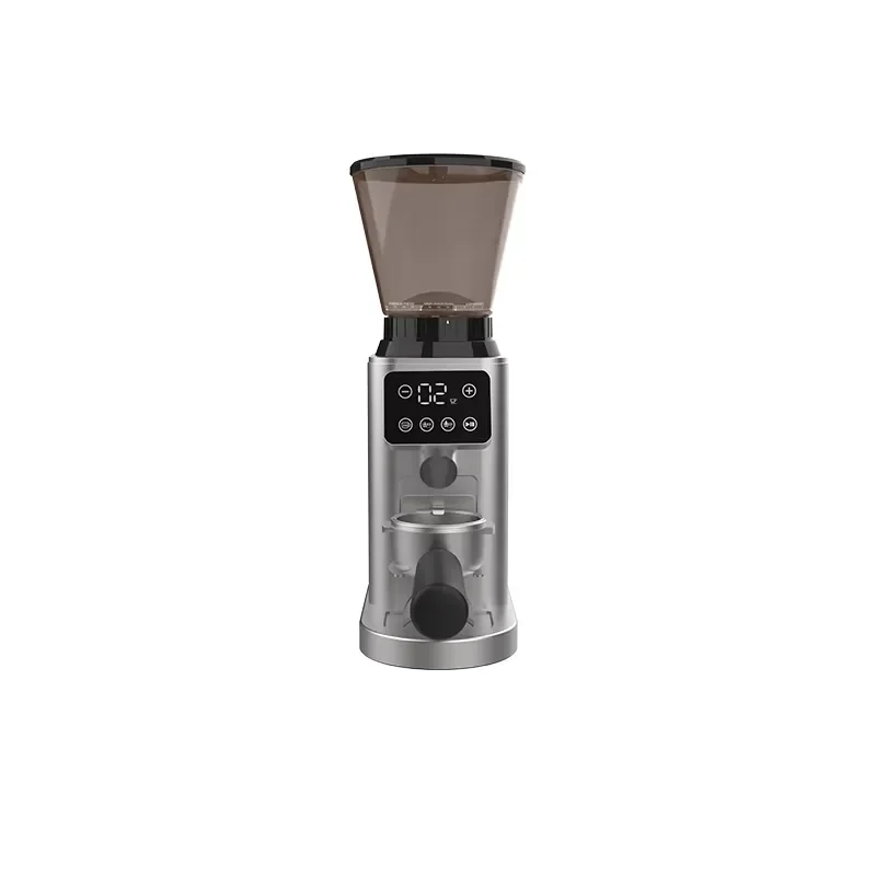 Commercial Electric Coffee Grinder Stainless Steel Bean Mill Touch Screen Control 250g Capacity Professional Household