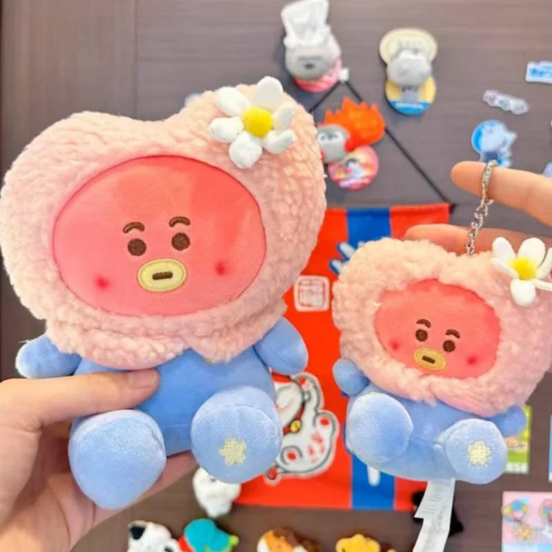 New BT21 Kawaii Tata Rj Chimmy Cooky Shooky Mang Koya Sakura Series Cartoon Plush Doll Pink Bag Ornament Pillow Kids Xmas Gift