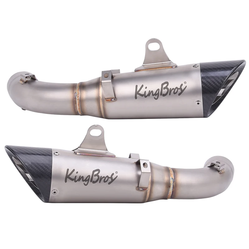 

For Ducati Hypermotard 950 950SP 2019-2026 Motorcycle Exhaust System Slip On Link Pipe LR Muffler Tips Carbon End With DB Killer