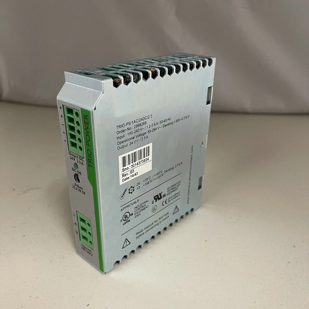 TRIO POWER 24VDC/2.5A Switching Power Supply 2866268 TRIO-PS/1AC/24DC/2.5