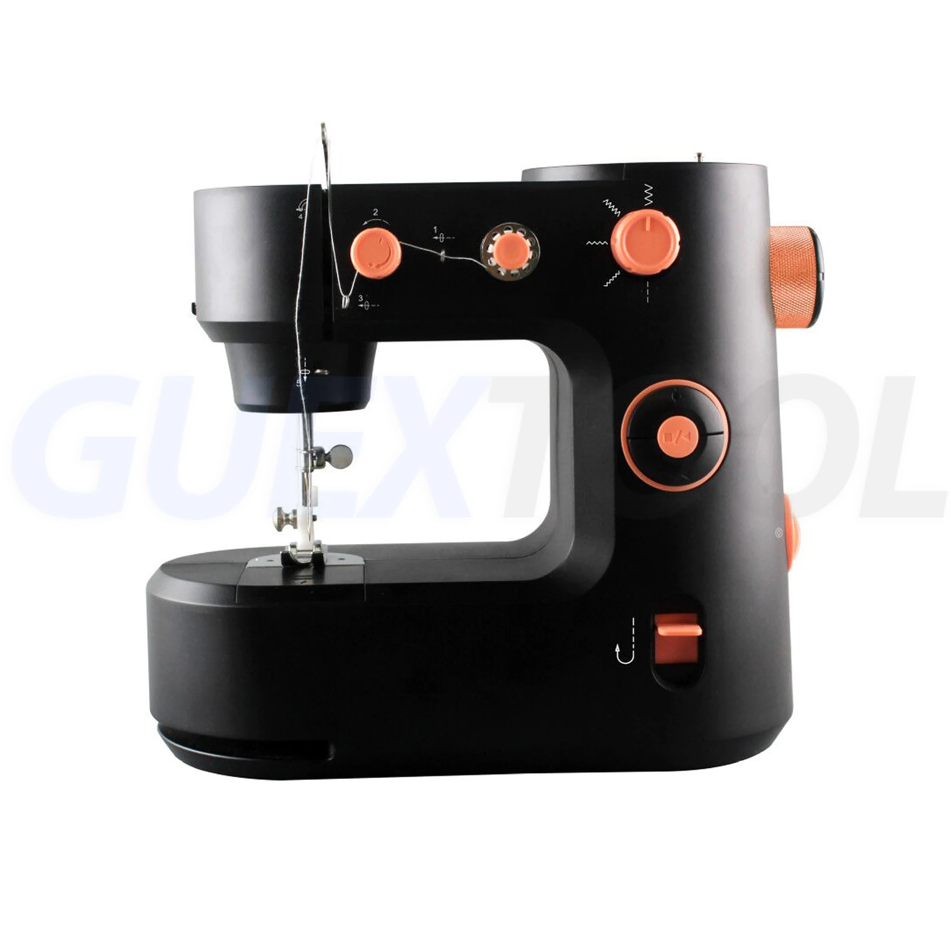 Home Small Double Lines Sewing Machine Multifunctional Adjustable Thickness Lock Edge Sewing Electric Sewing Tool With LED Light