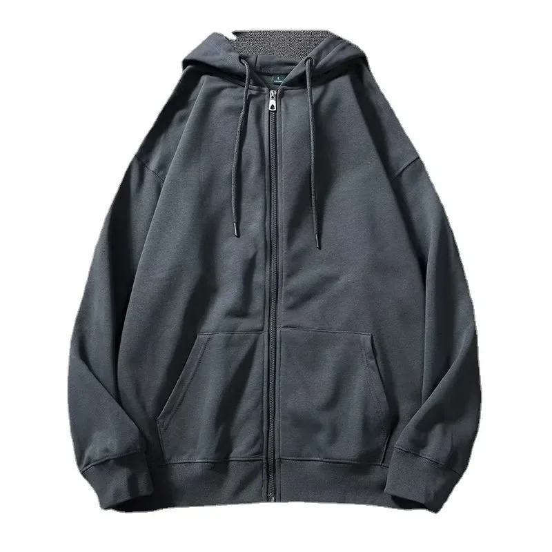 

New Casual Women's Men's Sweatshirts Oversized Hooded Zipper Coats Spring Autumn Jackets Solid Leisure Hoodies Sweatshirt Y2k