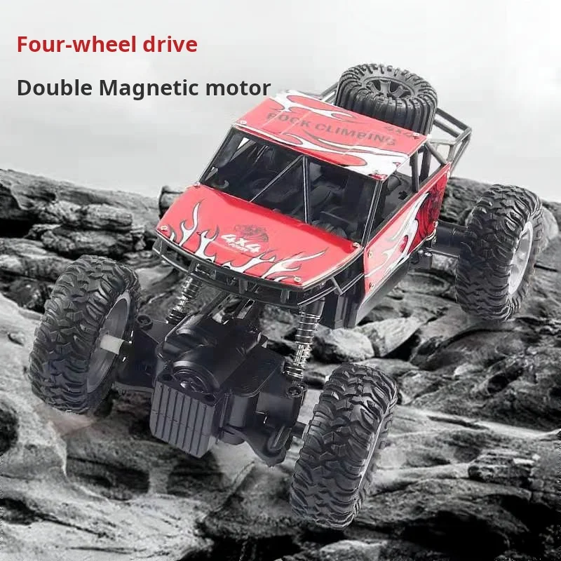 2024Alloy Climbing Four-Wheel Drive Powerful Power USB Charging Four-Wheel Remote Control Off-road Vehicle Model 2.4GHZ Boy gift