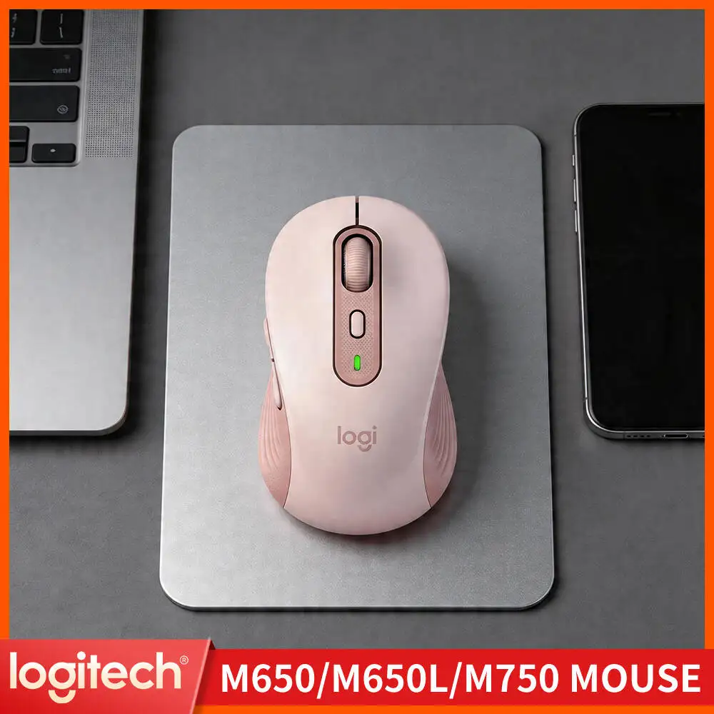 Logitech M650/M650L Signature Wireless Mouse - Advanced Optical Sensor, Rubber Grips, 5 Custom Buttons, 10m Range