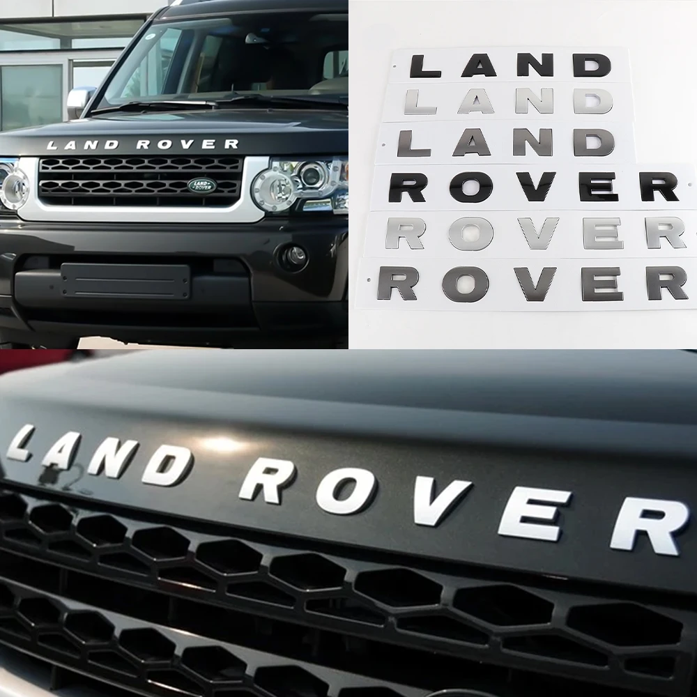 ABS 3D Chrome Car Letter Front Hood Bonnet Range Rover Logo Badge For Landrover SVR Discovery Velar Evoque Defender Sport Evoque ABS 3D Chrome Car Letter Front Hood Bonnet Range Rover Logo Badge For Landrover SVR Discovery Velar Evoque Defender Sport Evoque