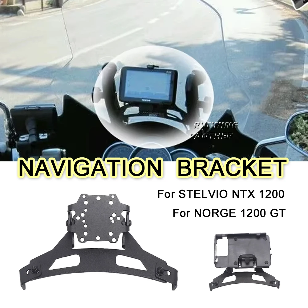 

Motorcycle windshield Stand Holder Phone Mobile Phone GPS Navigation Plate Bracket FOR GUZZI NORGE 1200 GT STELVIO NTX 1200