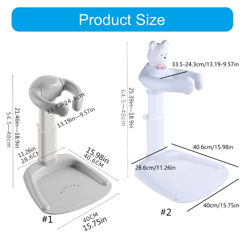 Estante baño portátil pie para bebé, soporte para ducha, soporte para bañera infantil ajustable en altura con Base antideslizante