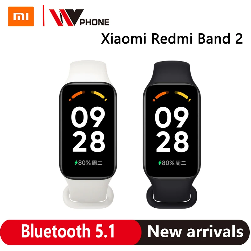 Xiaomi-pulsera inteligente Redmi Band 2 versión China, dispositivo con pantalla grande de 1,47 pulgadas, control del ritmo cardíaco y del oxígeno en sangre, Bluetooth 5,1