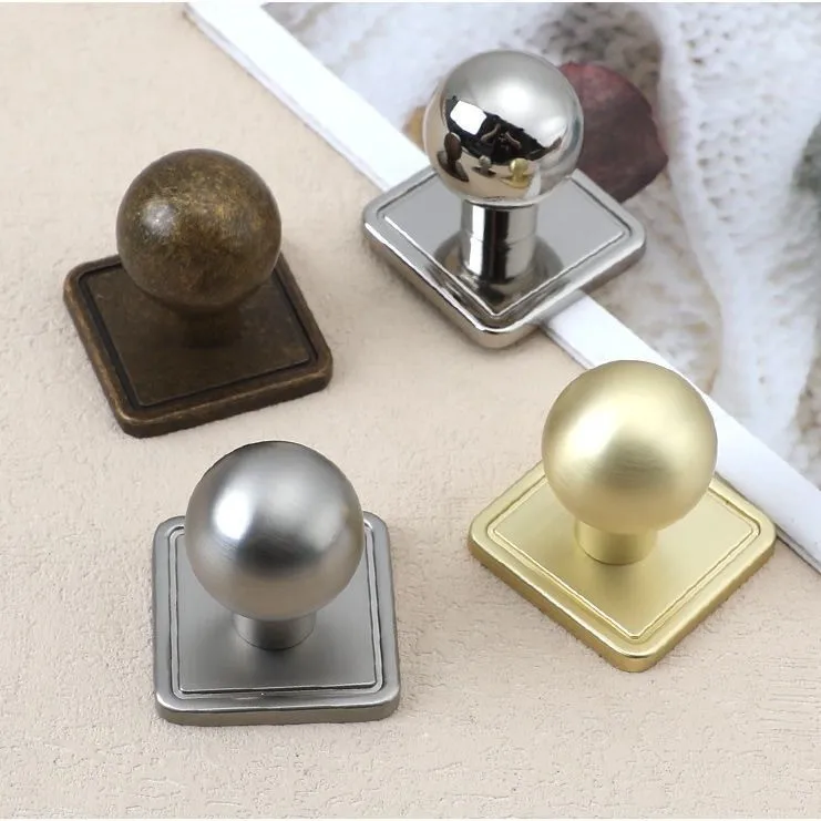 Modern minimalist matte brushed silver handles zinc alloy wardrobe door/cabinet drawer pull handle – solid French-style bar knob