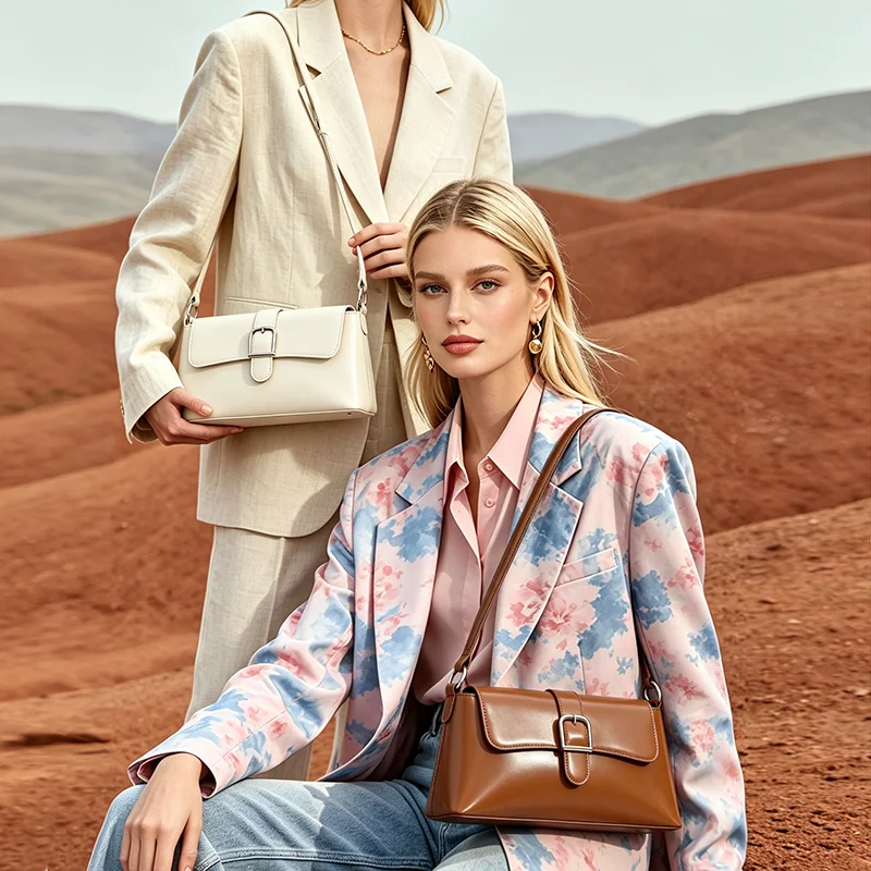 Bolso Cruzado de Moda para Mujer 2026, Nuevo Bolso de Hombro Individual de Invierno, Bolso de Axila Elegante Tipo Baguette para Mujer