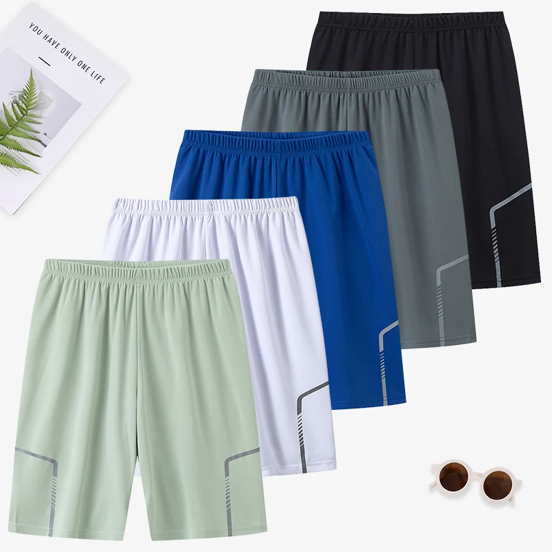 

2/5-piece set of summer multi color quick drying sports shorts for teenagers aged 13-16, casual 5-point shorts for men and women