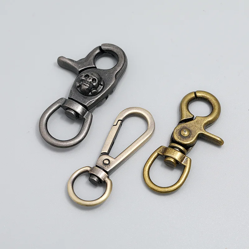 Rotating Dog Hook Keychain for Handbags Purses Luggage Accessories Hardware for Bags Zippers Buckles for Travel Gear for