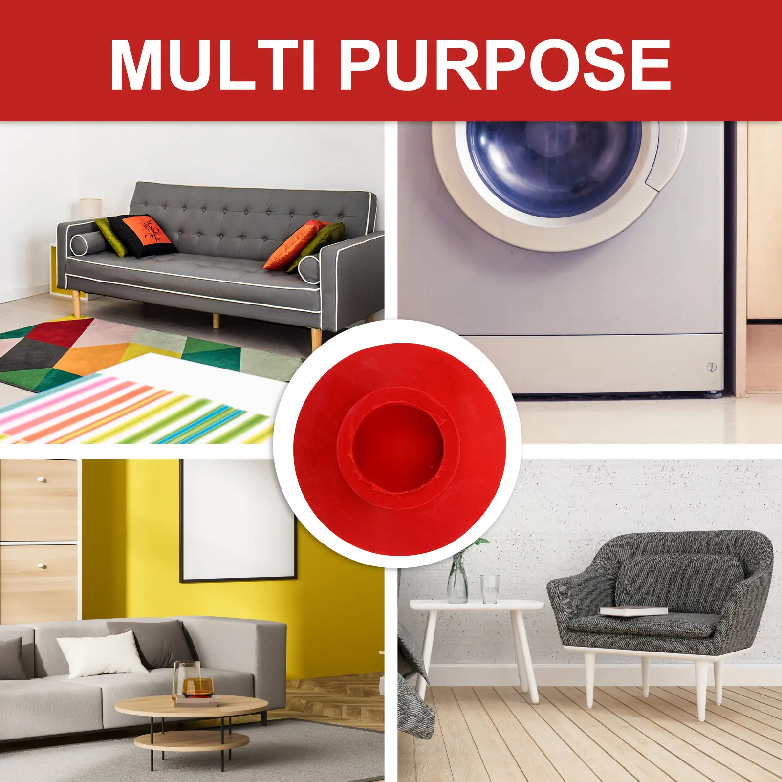 

4Set Anti Vibration Feet Pads Furniture Nonslip Rubber Chair Sofa Floor Protectors Washing Machine Stabilizer Furniture Pads