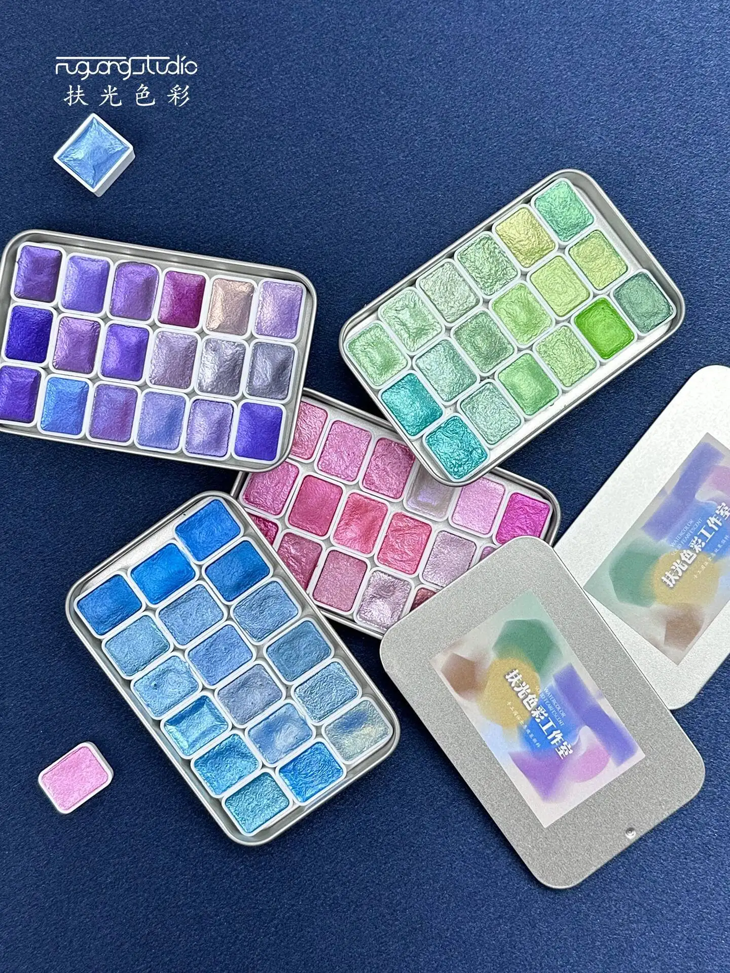Fuguang 18 Colors Pearlescent Mineral Pigment Pearlescent Watercolor Solid Pigment Nail Art Flower Wrapping Clay Dyeing Chinese