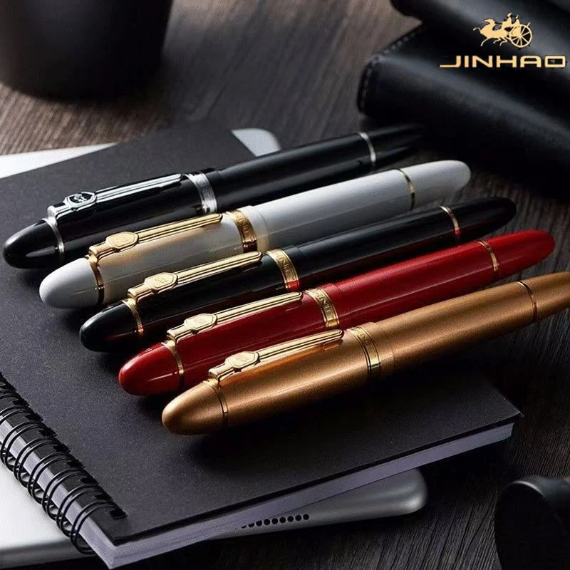 

Lanxivi Jinhao перьевая ручка с двойными чернилами, элегантная большая бочка, ручки для каллиграфии, подарок для письма, мужские и женские товары премиум-класса