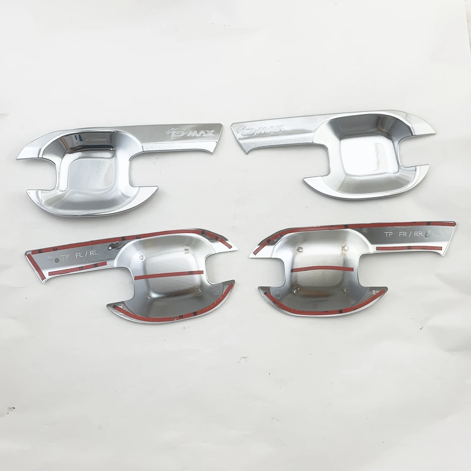 Matte Black Plated Door Handle Bowl Cover Stickers For ISUZU D-MAX DMAX 2021 2022 2023 2024 handle bowl parts Cars Accessories