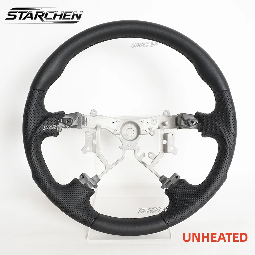 Full Leather Steering Wheel for Toyota 4Runner 2003-2009 Tacoma 2005-2011 Tundra 2003-2006 Sequoia 2003-2007 Prado 2002-2009(Non-heated)