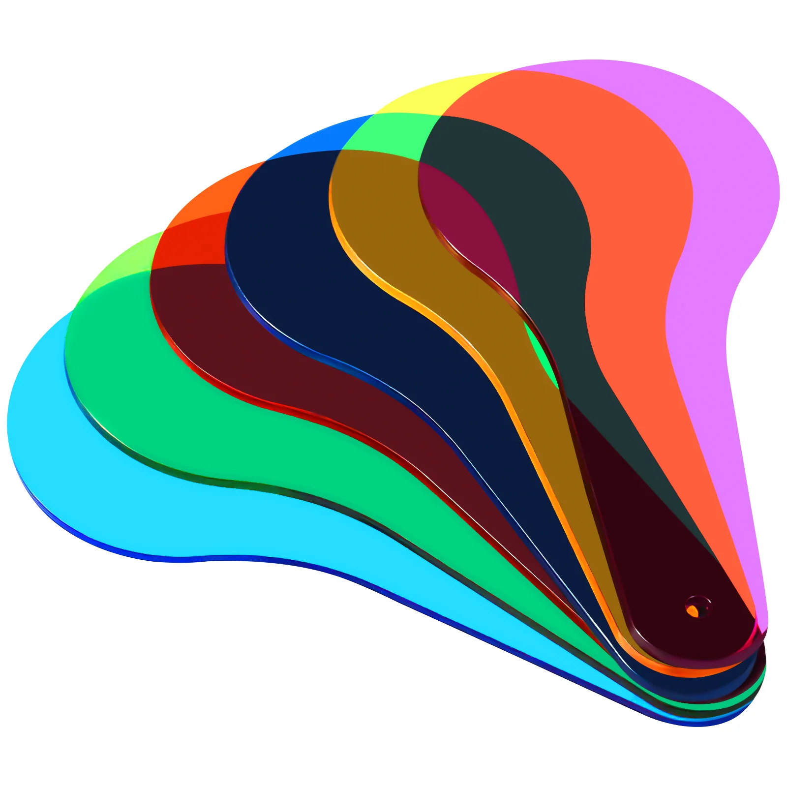 6-teiliges Farbfilterplattenpaddel für Kinder, Lehrspielzeug, optisches Experiment, Puzzle, Wissenschaft, Kinder