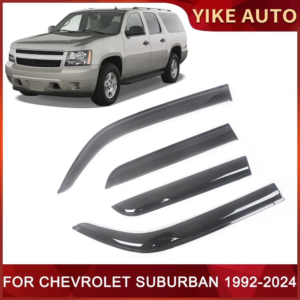 Window Visor for CHEVROLET SUBURBAN 1992-2024 Door Visor Wind Sun Rain Guards Side Window Wind Deflectors Auto Parts