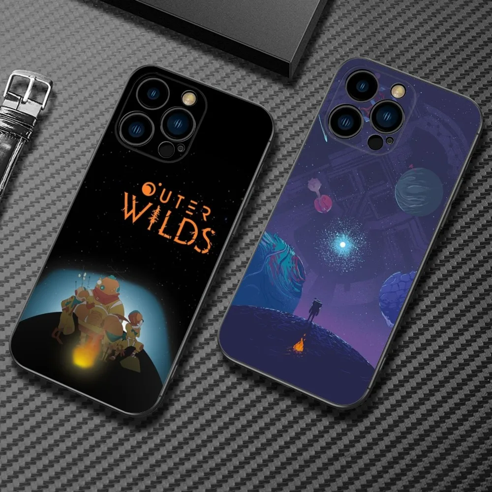 Game Outer Wilds Phone Case For iPhone15,14,13,12 Mini 11 Pro XR,X,XS,MAX 7,8 Plus Silicone Cover Soft Black