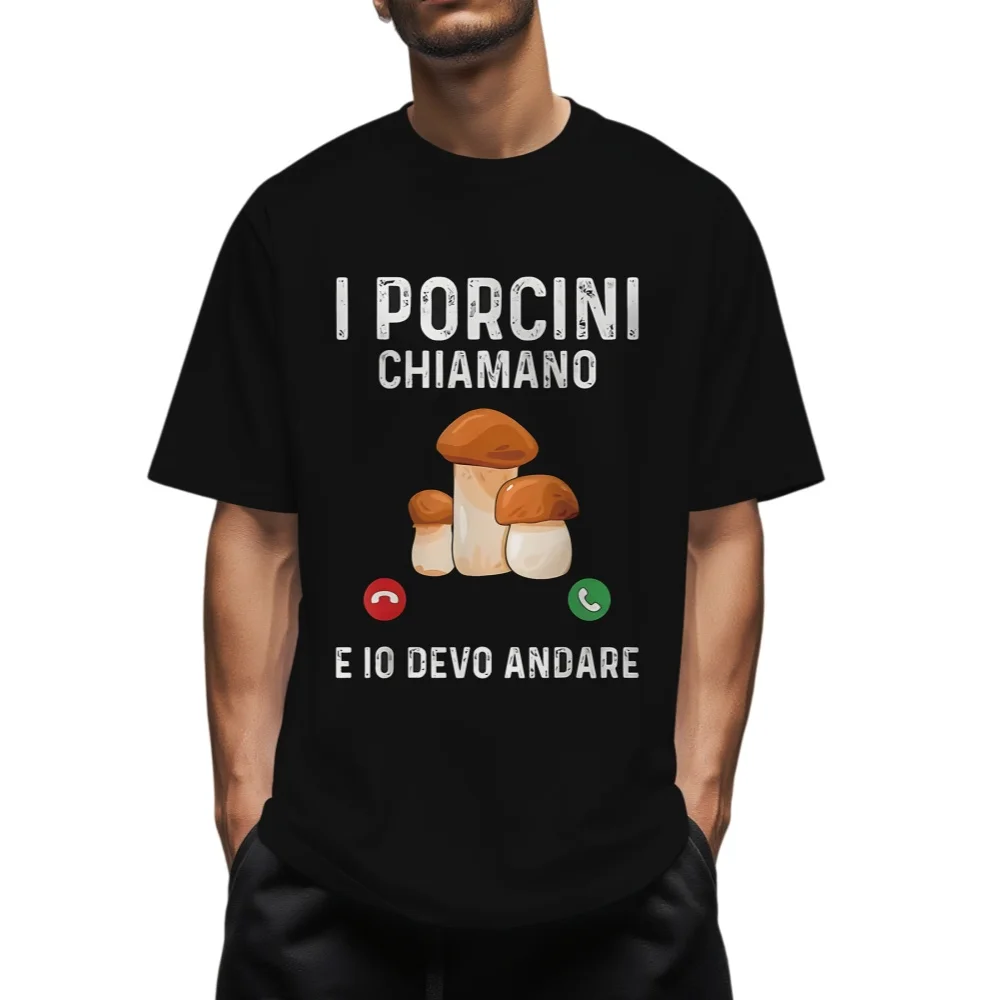 Innovador Boletus Edulis patrón creativo diseño de impresión 3D verano transpirable moda urbana para hombres ocio diario deporte camiseta