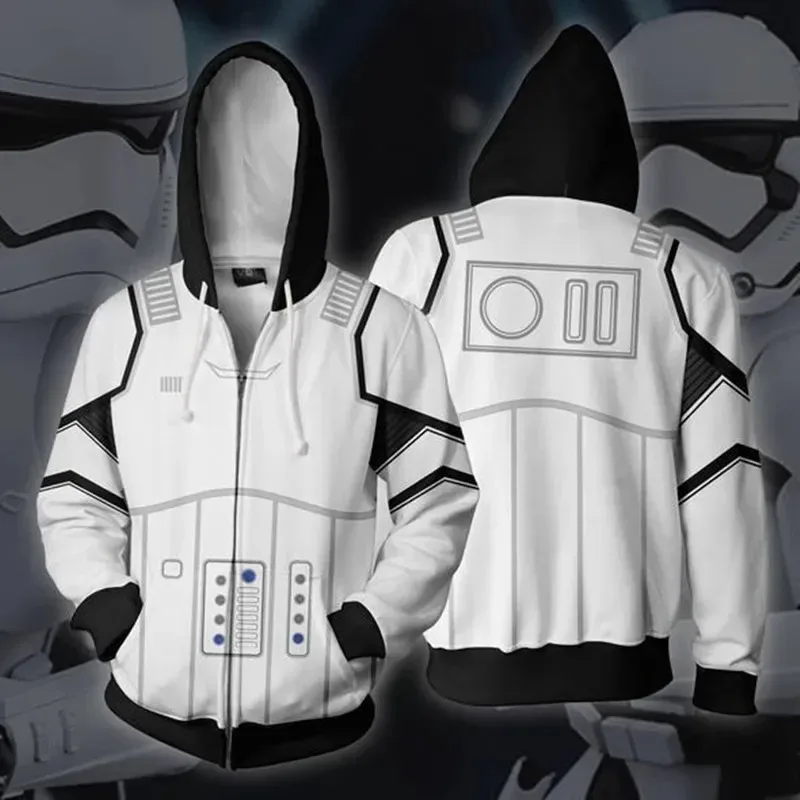R2-D2 Robot Felpe con cappuccio Robot Felpe R2-D2 Costume Cosplay Darth Vader Storm Trooper Giacca con cerniera Uomo Donna Top