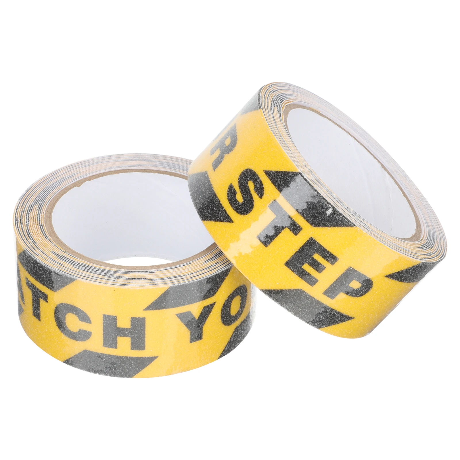 

2 Rolls Non-slip Tape PVC Tread Watch Your Step Sign Outdoor Caution Floor Warning Sticker Anti-slip Stairs Decals Strong