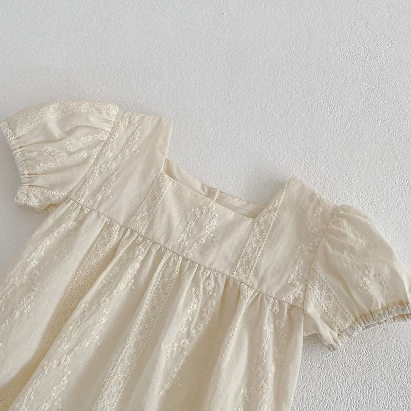 2025 Baby Girl Romper Summer 0-24M Children Clothes Korean Style Climbing Suit Short Sleeved Cotton Embroidery Newborn Romper - view 3
