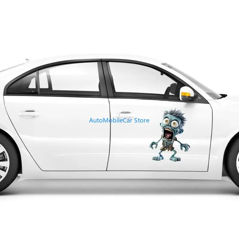 G8TE Surprised Expression Car Sticker Easy Application & Removal Waterproof Surprised Face Car Decal for youthful