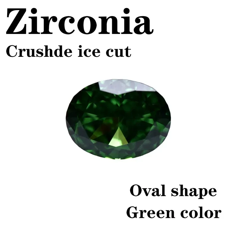 Kubischer Zirkonia Stein, ovale Form, Crushed-Ice-Schliff, Paraiba-Farbe, CZ 4K-Schliff, 5A+ Qualität, Laborproduktion – Detail 14