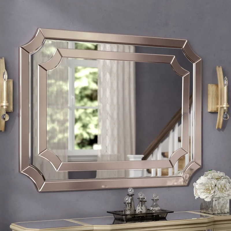 Cosmetic mirror luxury wall-mounted bedroom cosmetic mirror European bathroom wall-mounted high-definition anti-fog mirror