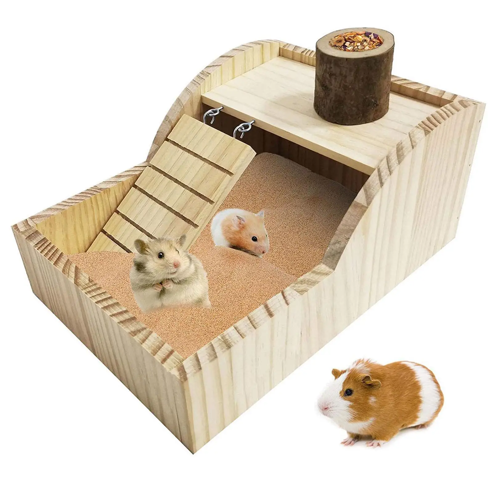 Casa de hamster habitat decoração destacável engraçado cabana de hamster gaiola acessórios para