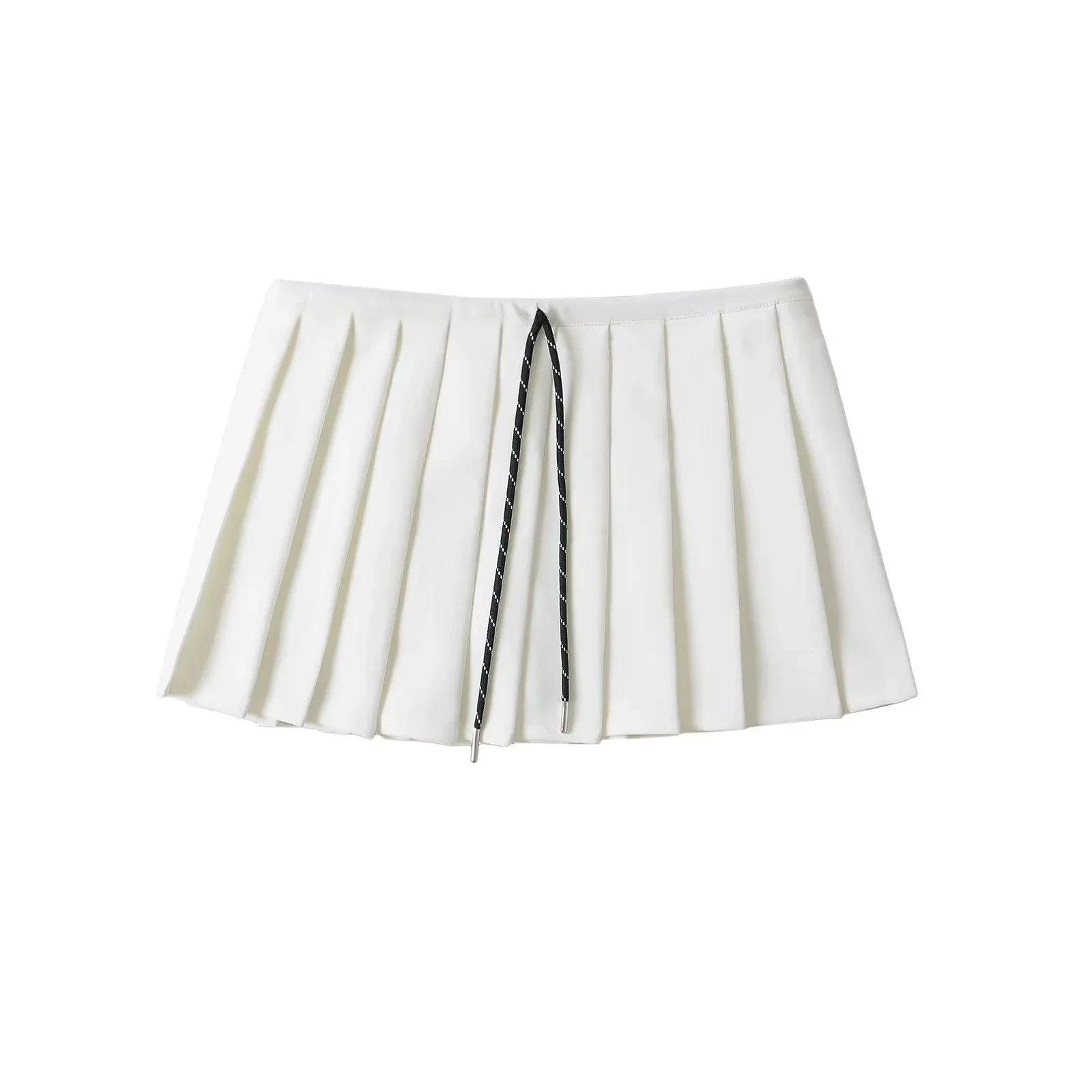 الرجعية الأكاديمية مثير منخفضة الخصر الورك رفع مطوي ort تنورة الصيف فتاة حار التخسيس الساق إطالة ألف خط تنورة ملفوفة #5