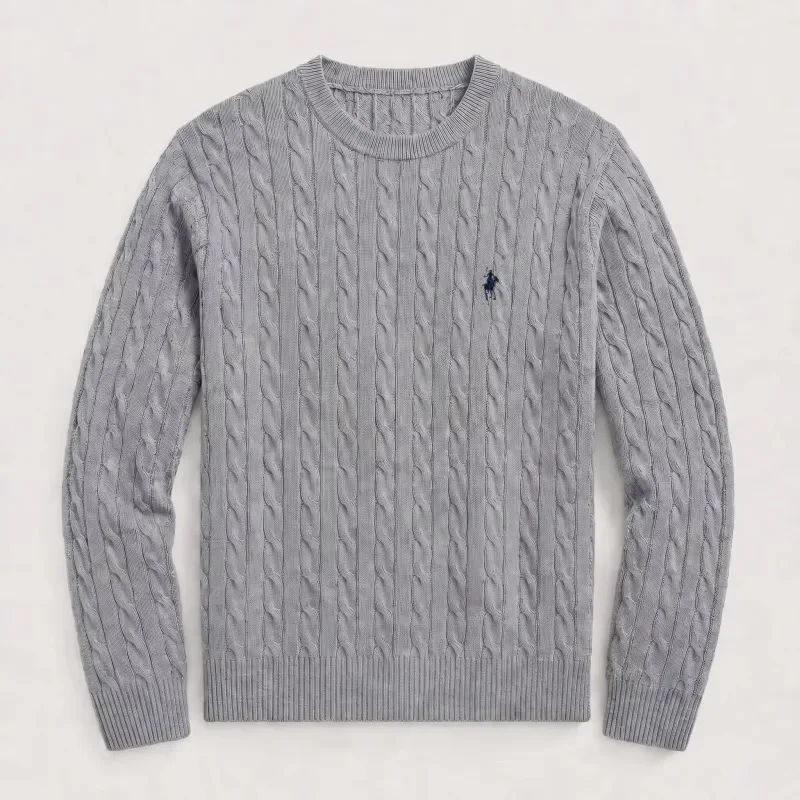 High end fashion jacquard pony embroidery sweater men designer luxury brand soft comfort casual Paul knitted round neck pullover