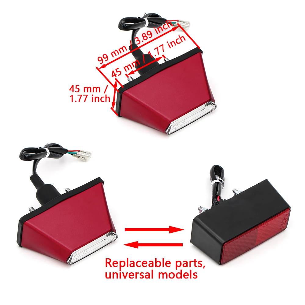 

For Suzuki GSX-R 600 750 2006-2014 2008 2009 GSX-R1000 GSX-R1300 Rear License Plate Lamp Add Driving Braking Function Motorcycle