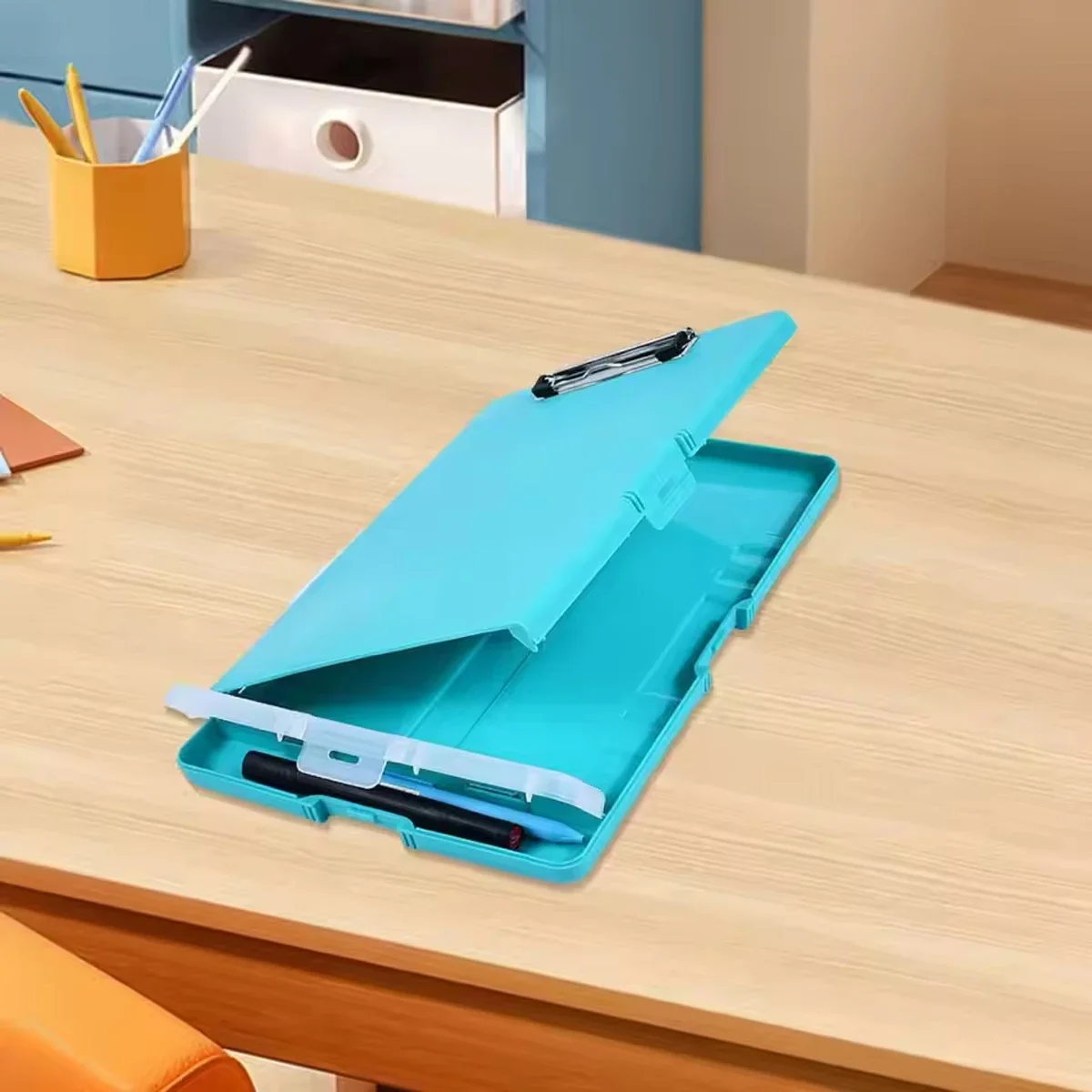 Portapapeles con almacenamiento Portapapeles de enfermería Carpeta de archivos plegable Portapapeles de plástico Fácil instalación