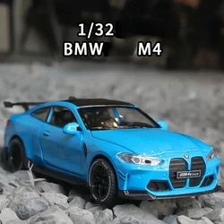 1:32 BMW M4 Supercar Alloy Car Model With Pull Back Sound Light Children Gift Collection Diecast Toy Model
