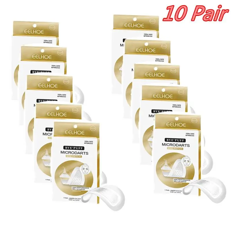 

10Pair Hyaluronic Acid Microneedle Eye Patches Mask For Anti Wrinkle Aging Dark Circles Moisturizing Under Eye Gel Pads