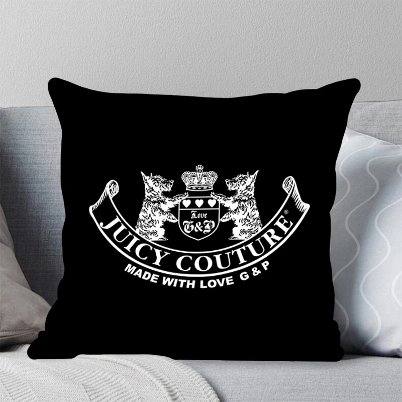 Square pillow bedroom sofa leisure comfortable two-sided pillow living room Juicy Couture pillowcase Fashion brand Home Decor