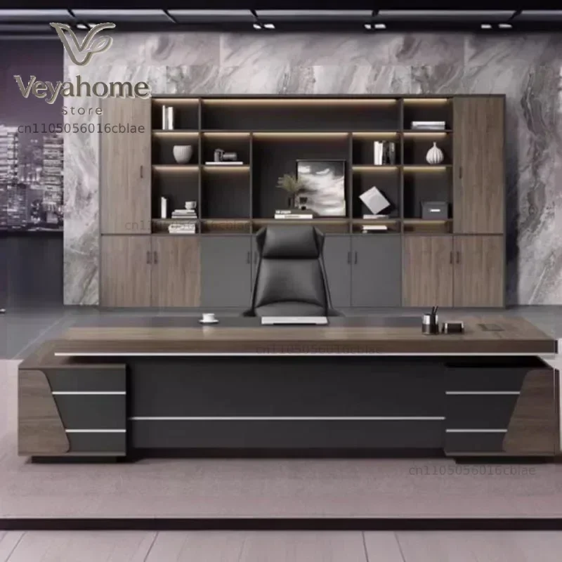 Storage Wide Set Computer Table Base Large Modern Executive Wooden Computer Desks Gaming Drawers Mesa Para Compuatador Furniture