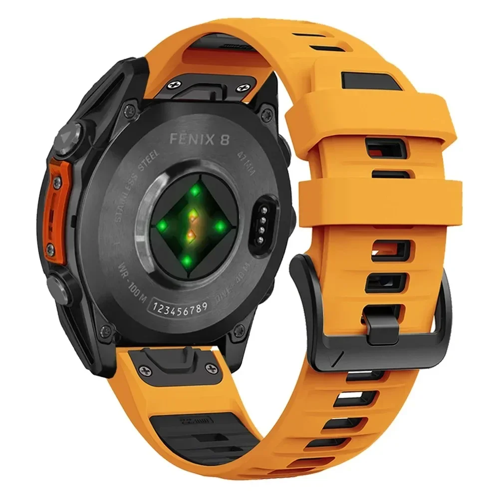 Спортивный силиконовый ремешок 20 мм, 22 мм, 26 мм для Garmin Fenix 8 51 мм, 47 мм, 43 мм, официальный браслет Quick Fit Fenix 7X Pro/E/7S Correa